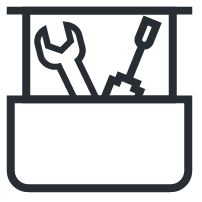Icon showing tools