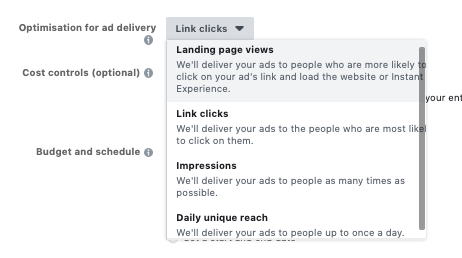 ad delivery type facebook campaigns